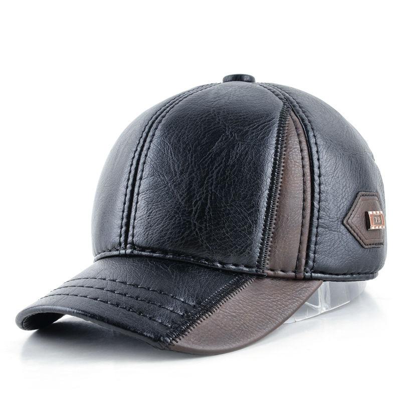 Men's Winter Leather Cap