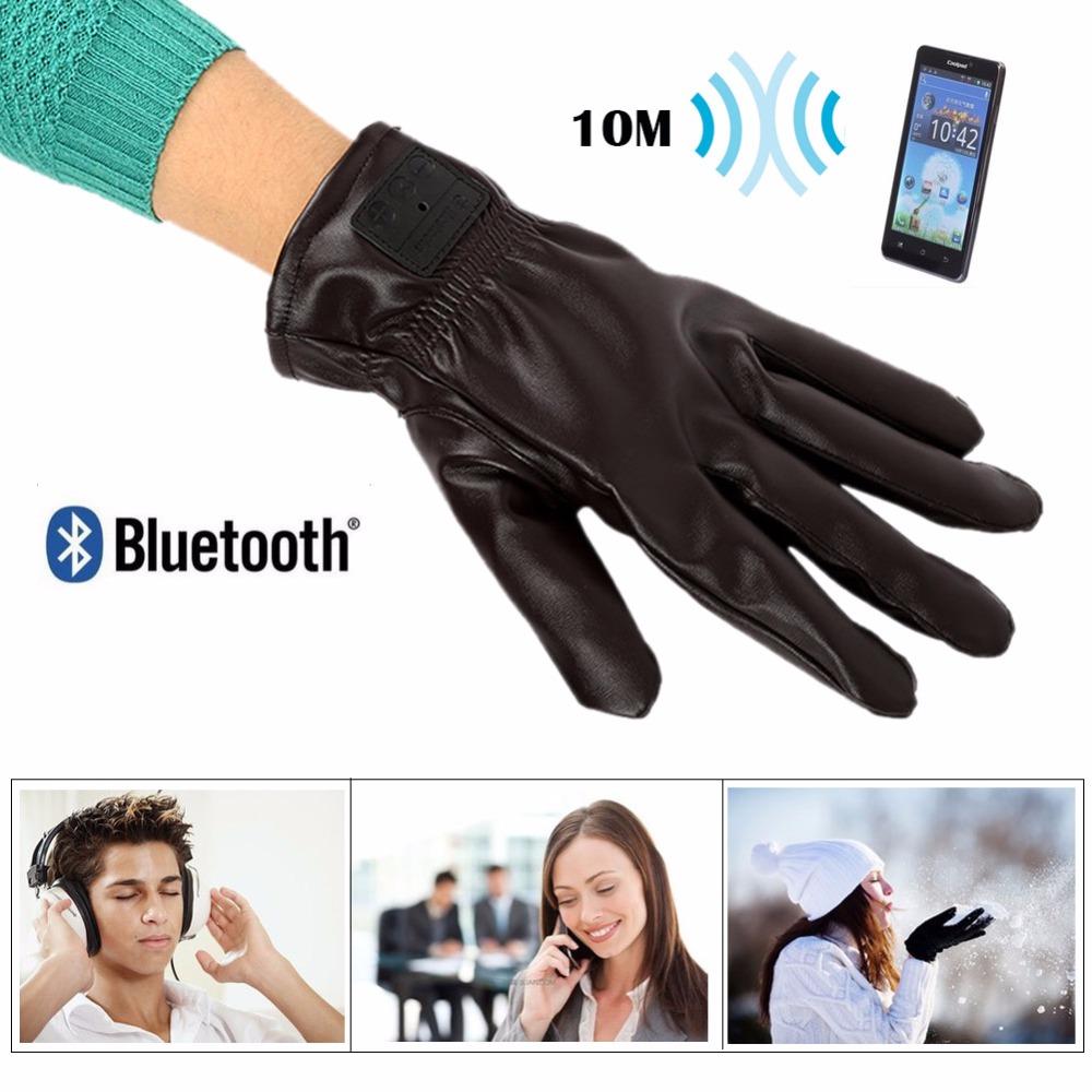 Leather Smart Bluetooth Gloves