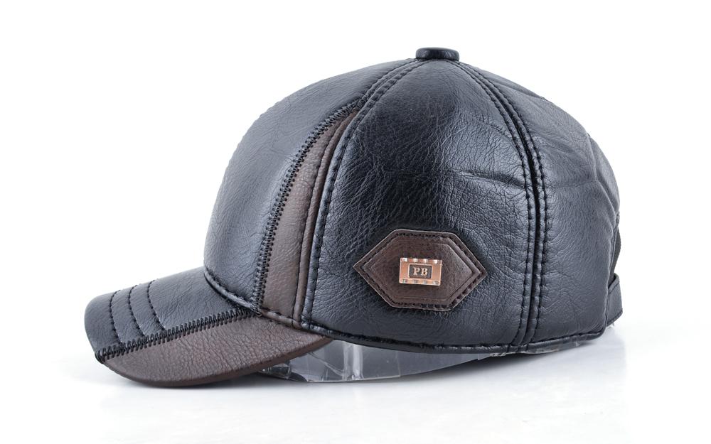 Men's Winter Leather Cap